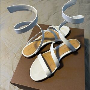 White Flat Opera Sandal